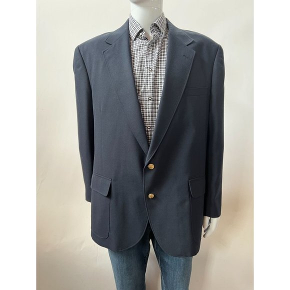 American Trend Navy Vintage Blazer 44R - Picture 1 of 16